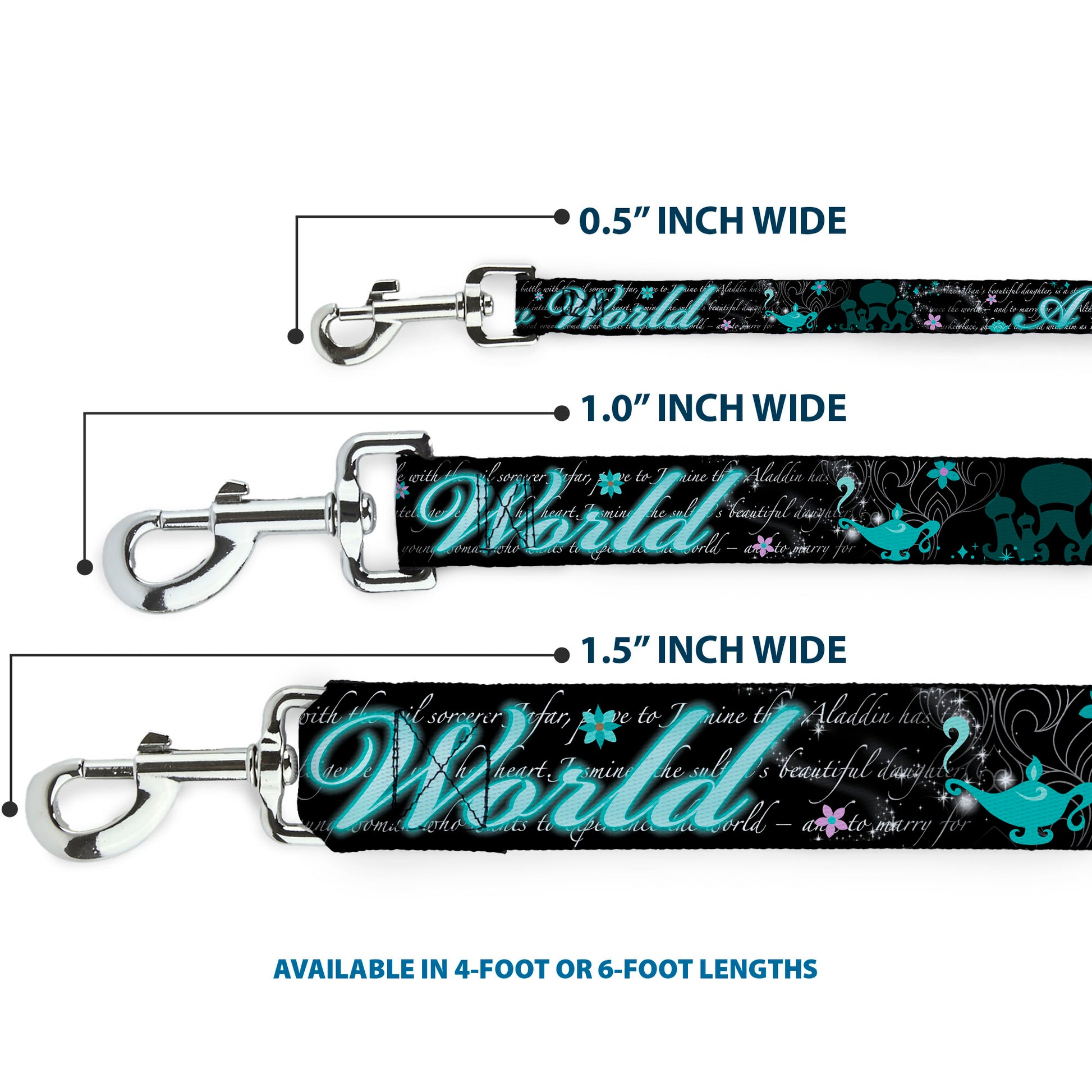 Dog Leash - Aladdin A WHOLE NEW WORLD/Story Script Dog Leashes Disney