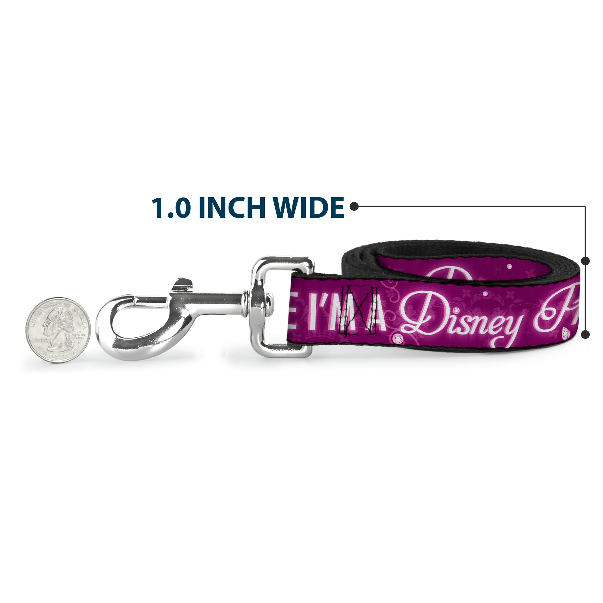 Dog Leash - I'M 99.9% SURE I'M A DISNEY PRINCESS Pinks/White Dog Leashes Disney