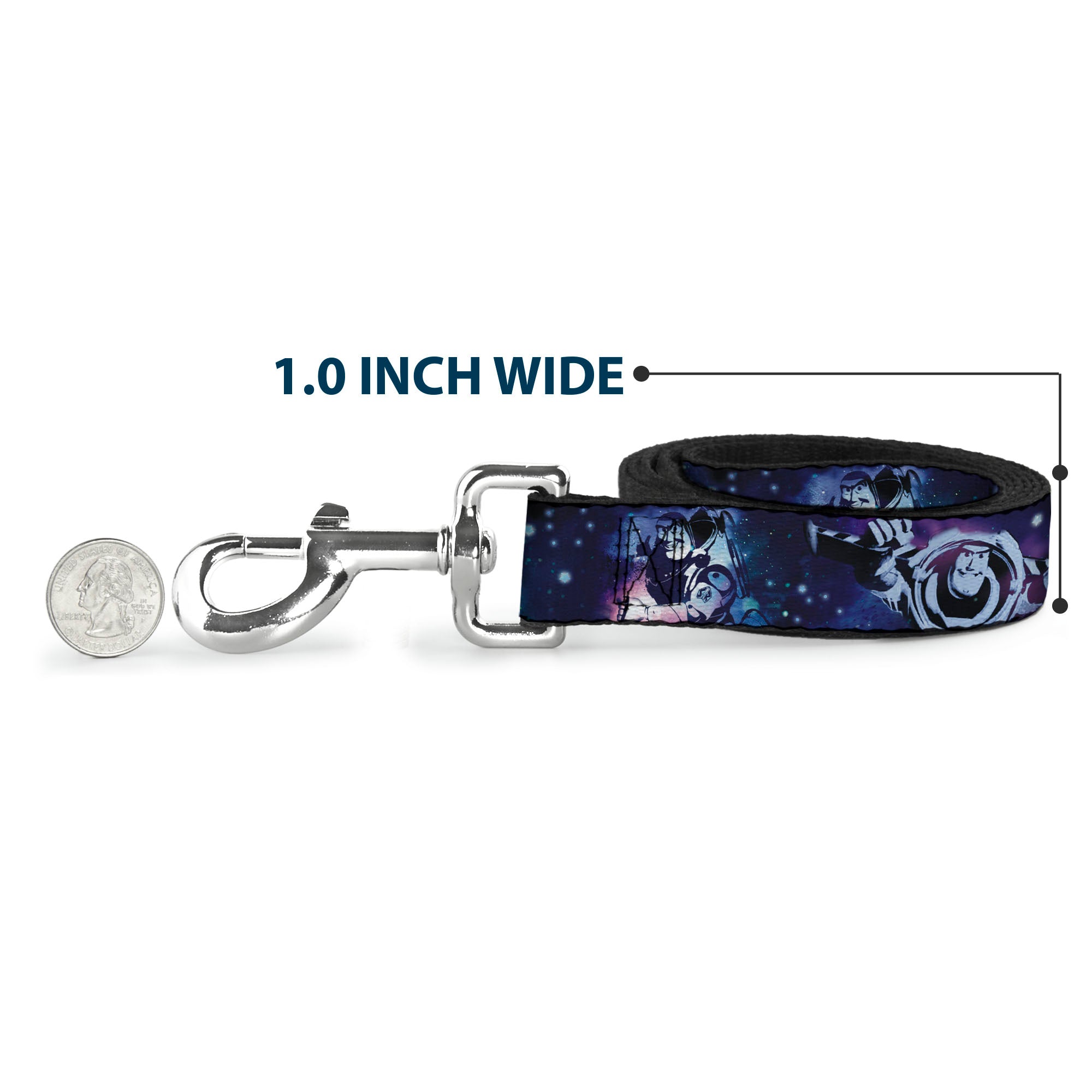 Dog Leash - Buzz Lightyear Poses Galaxy Blues Dog Leashes Disney