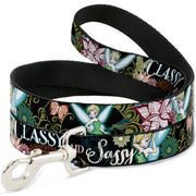 Dog Leash - Tinker Bell Floral Collage CLASSY AND SASSY Dog Leashes Disney