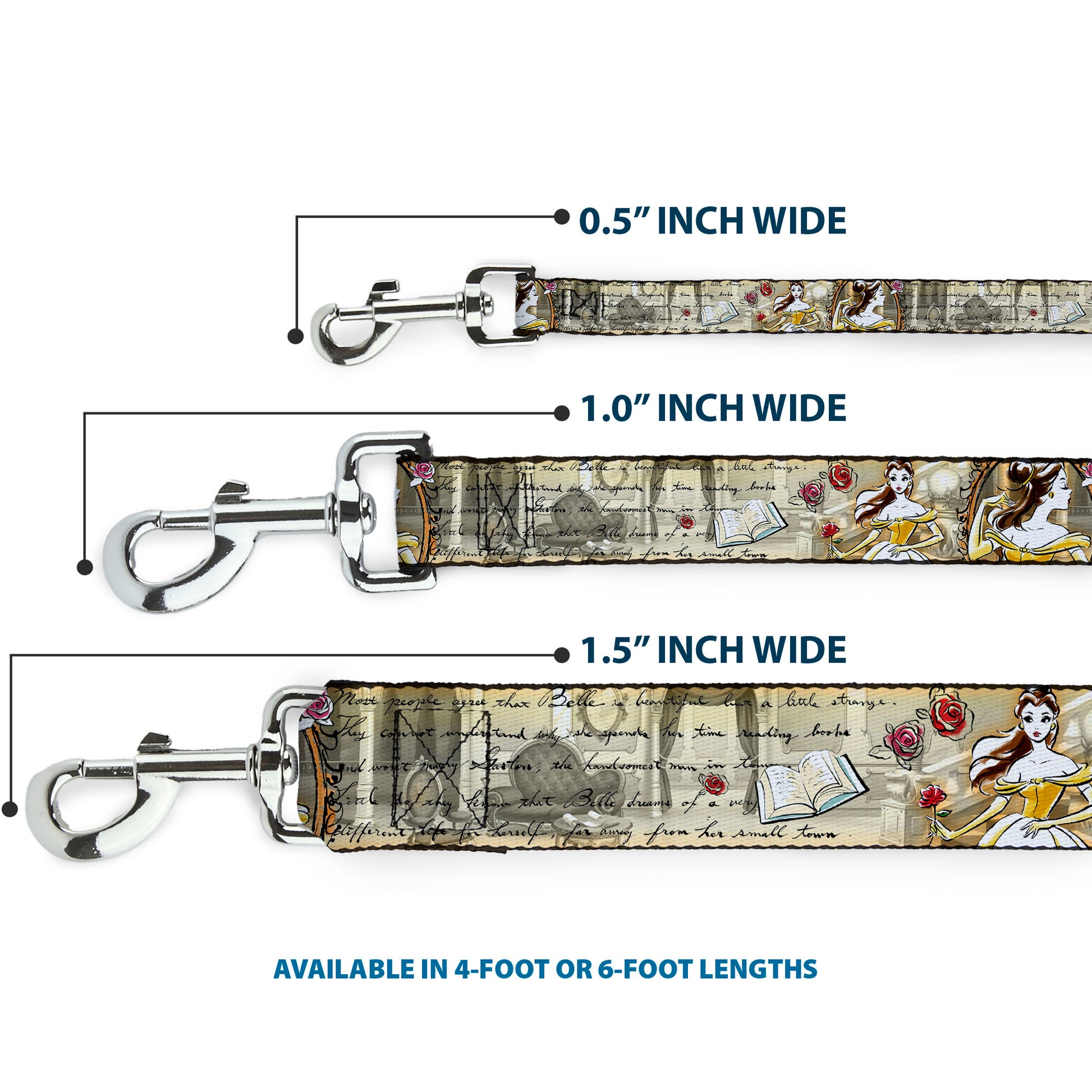 Dog Leash - Belle Sketch Poses/Story Script Dog Leashes Disney