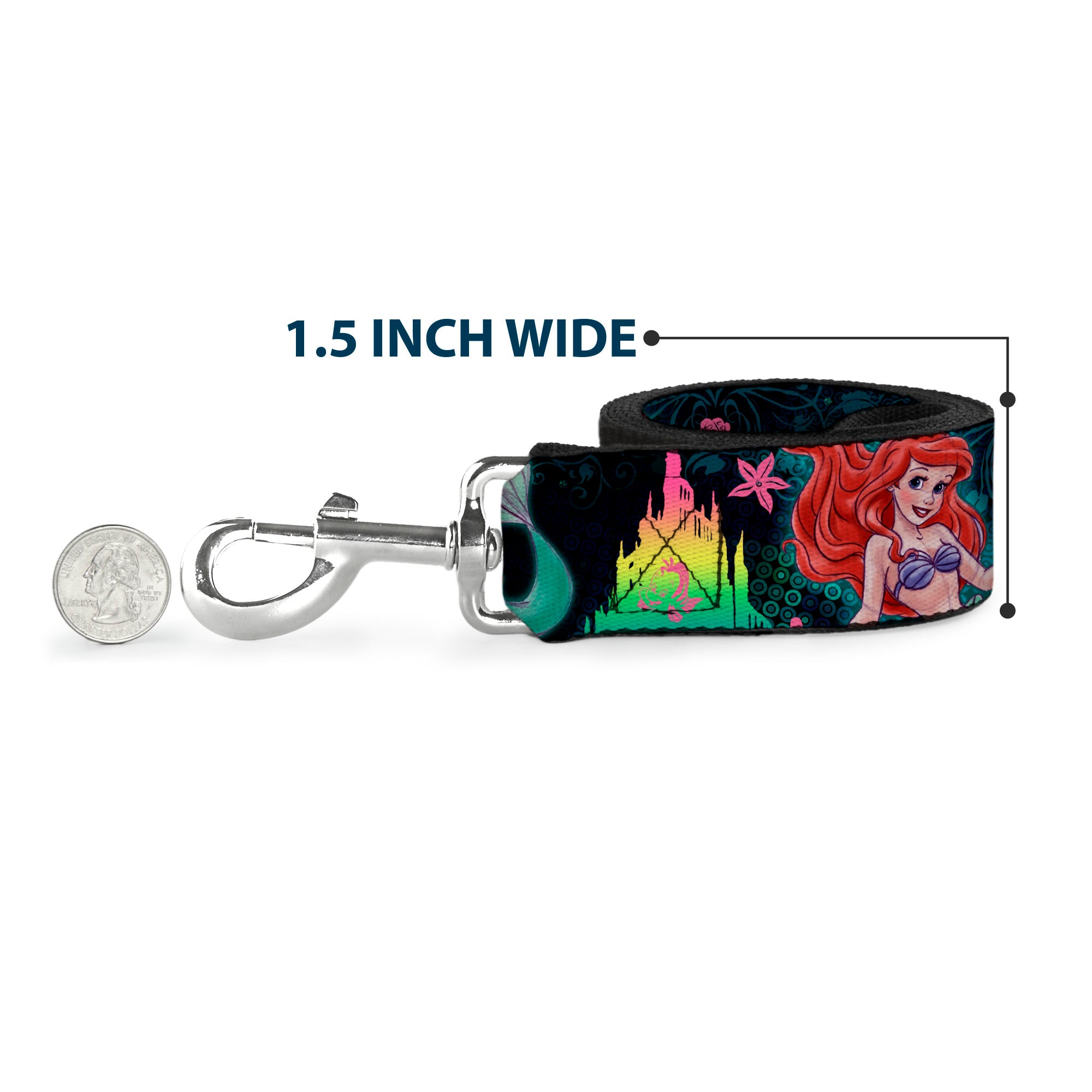 Dog Leash - Ariel Underwater Poses/Palace Silhouette Dog Leashes Disney