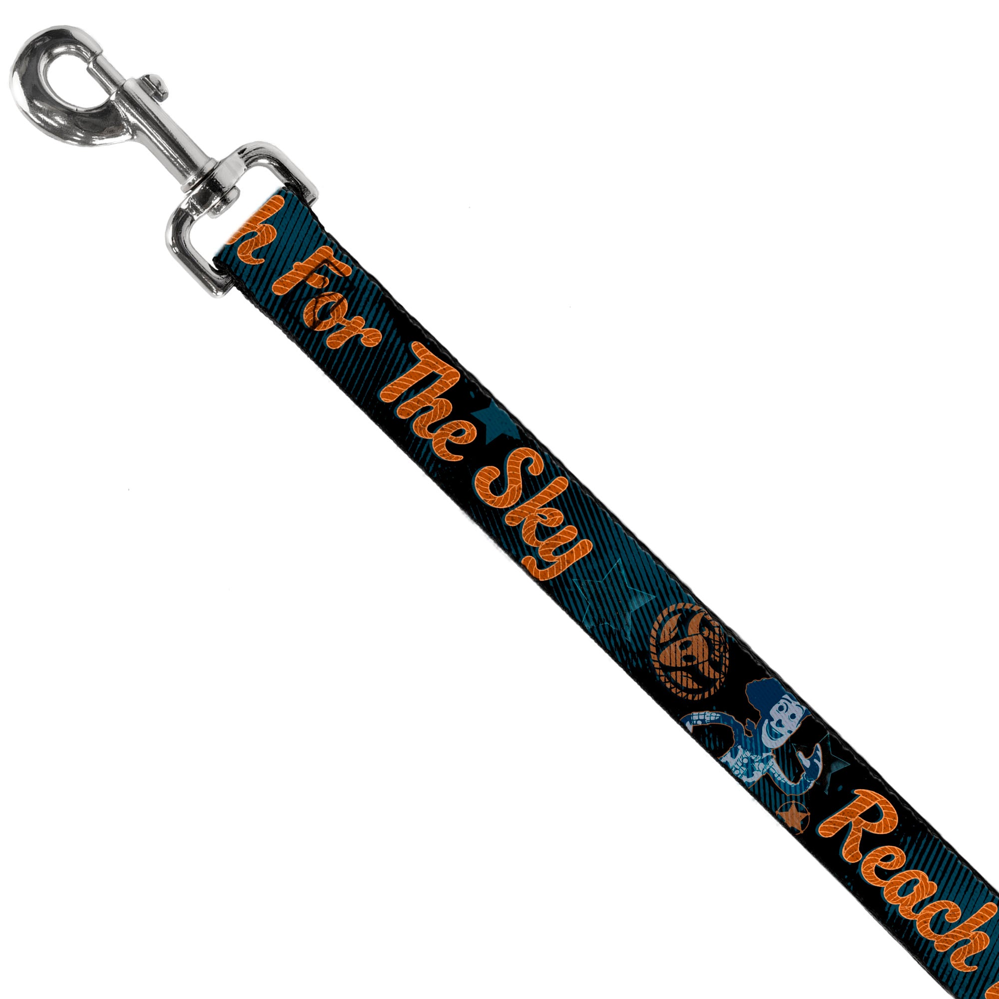 Dog Leash - Woody REACH FOR THE SKY Denim Blue Print Dog Leashes Disney