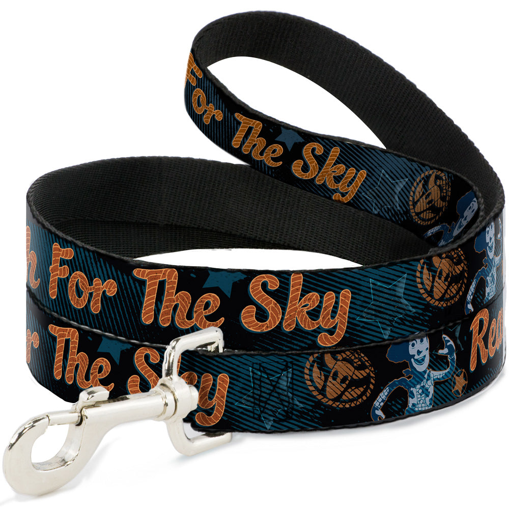 Dog Leash - Woody REACH FOR THE SKY Denim Blue Print Dog Leashes Disney