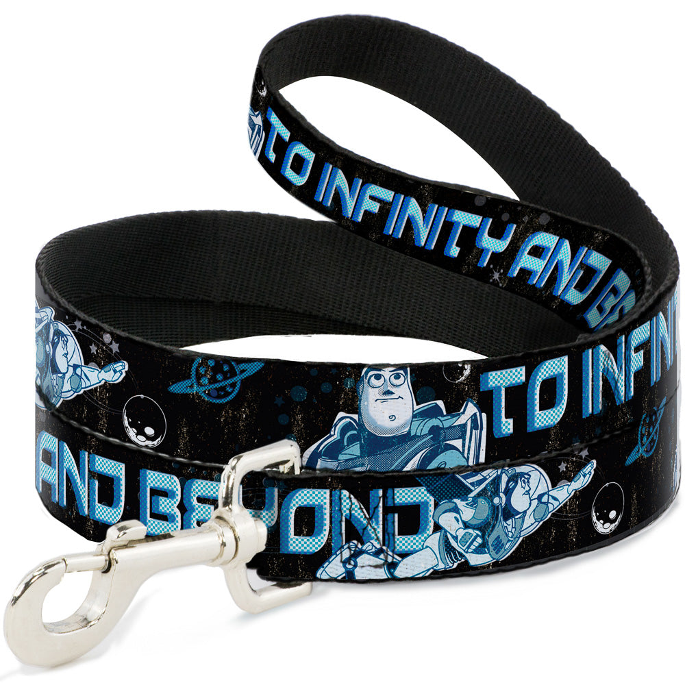 Dog Leash - Buzz Poses/Stars TO INFINITY AND BEYOND Black/Blues Dog Leashes Disney
