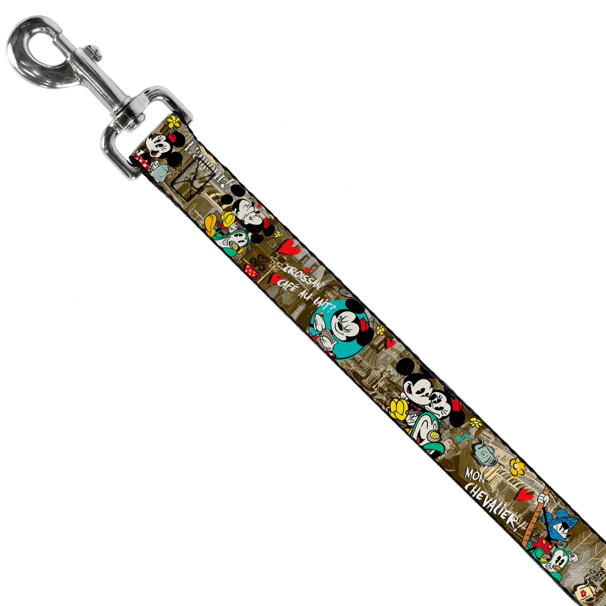 Dog Leash - Mickey & Minnie Croissant de Triomphe Scenes Dog Leashes Disney