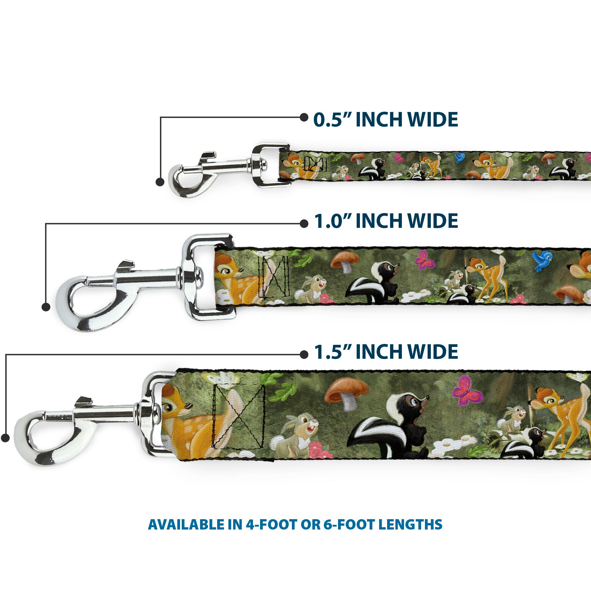 Dog Leash - Bambi & Friends Scene Dog Leashes Disney