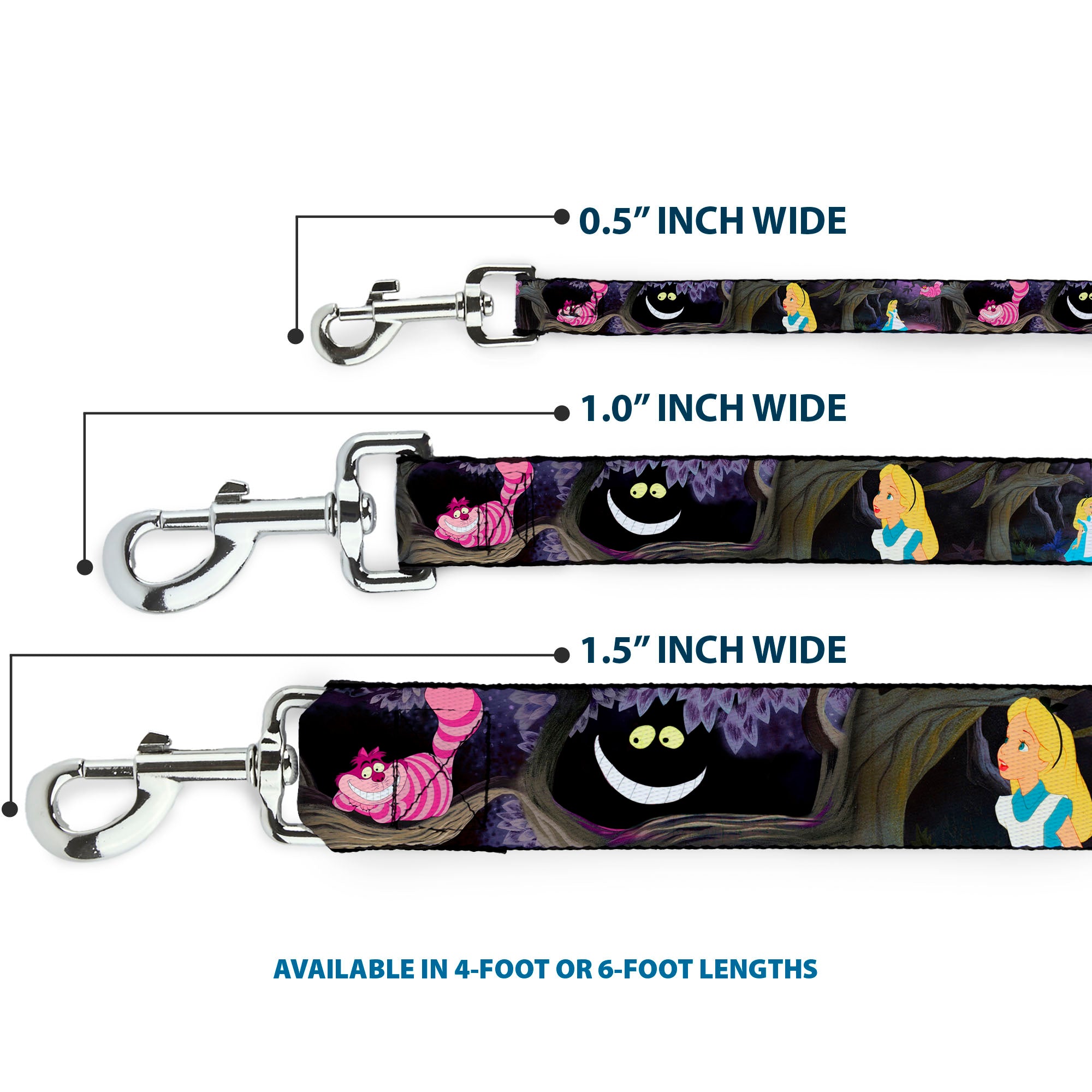 Dog Leash - Alice & the Cheshire Cat Scenes Dog Leashes Disney