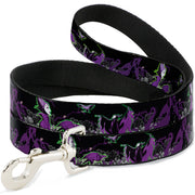 Dog Leash - Maleficent & Diablo Black Roses/Purples Dog Leashes Disney