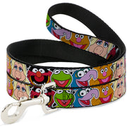Dog Leash - Muppets Faces CLOSE-UP Black Dog Leashes Disney