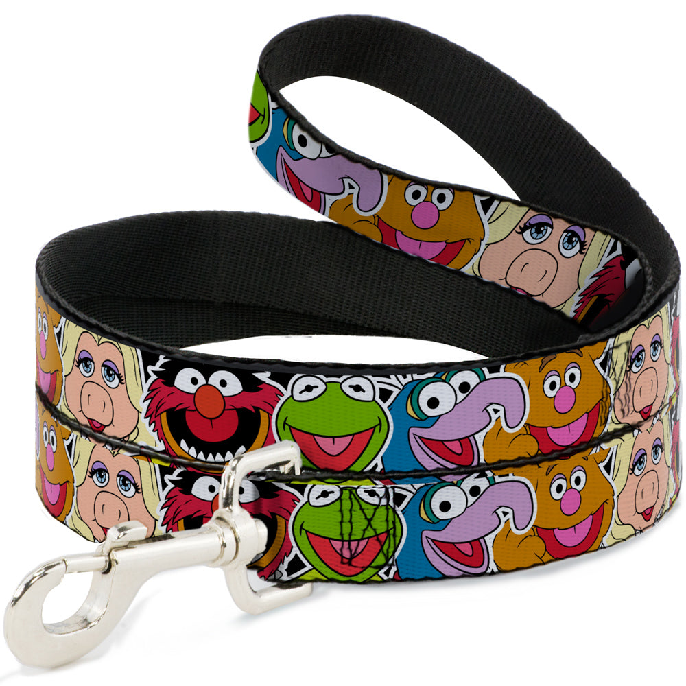 Dog Leash - Muppets Faces CLOSE-UP Black Dog Leashes Disney