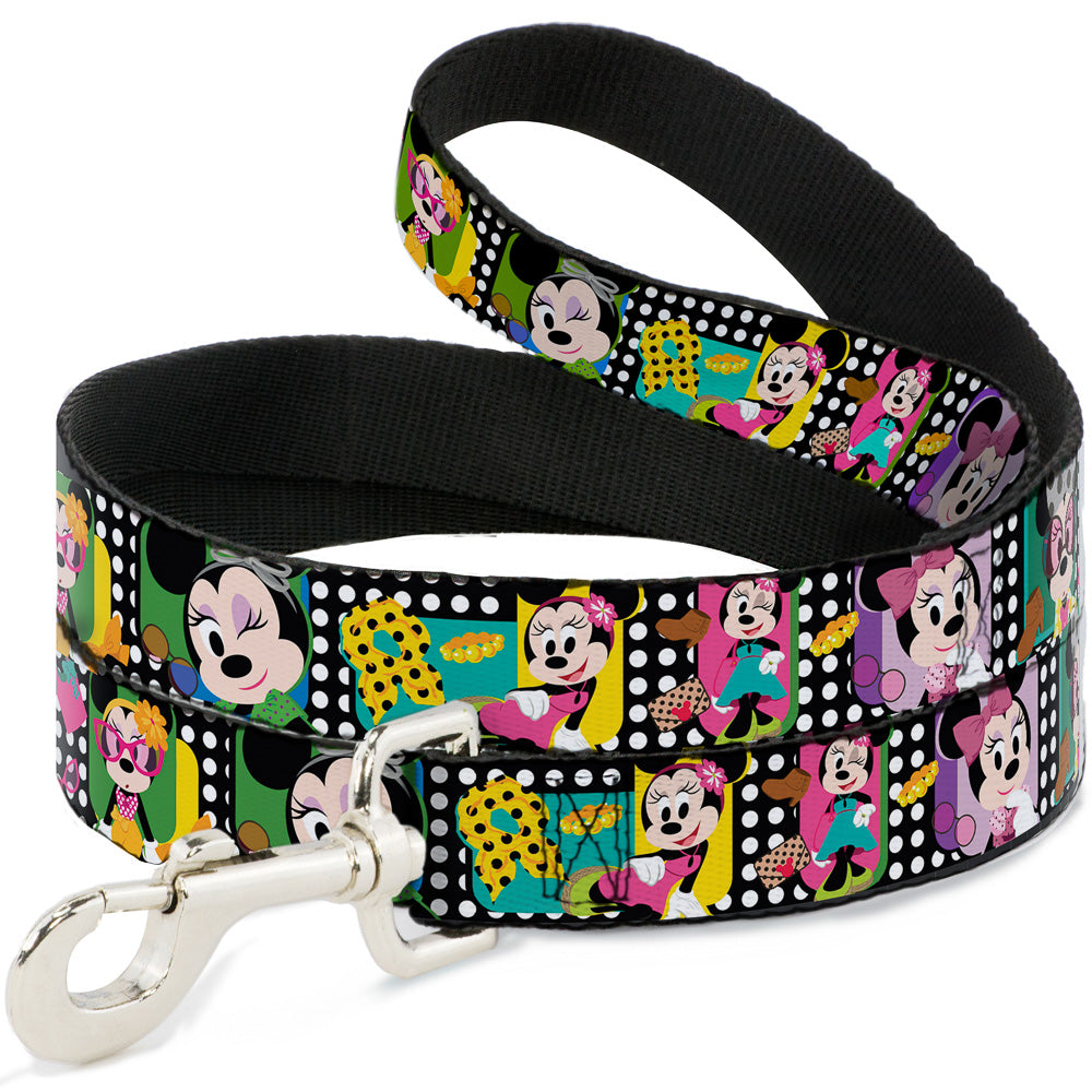 Dog Leash - Mini Minnie Fashion Poses/Polka Dot Black/White/Multi Color Dog Leashes Disney