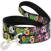 Dog Leash - Mini Minnie Fashion Poses/Polka Dot Black/White/Multi Color Dog Leashes Disney