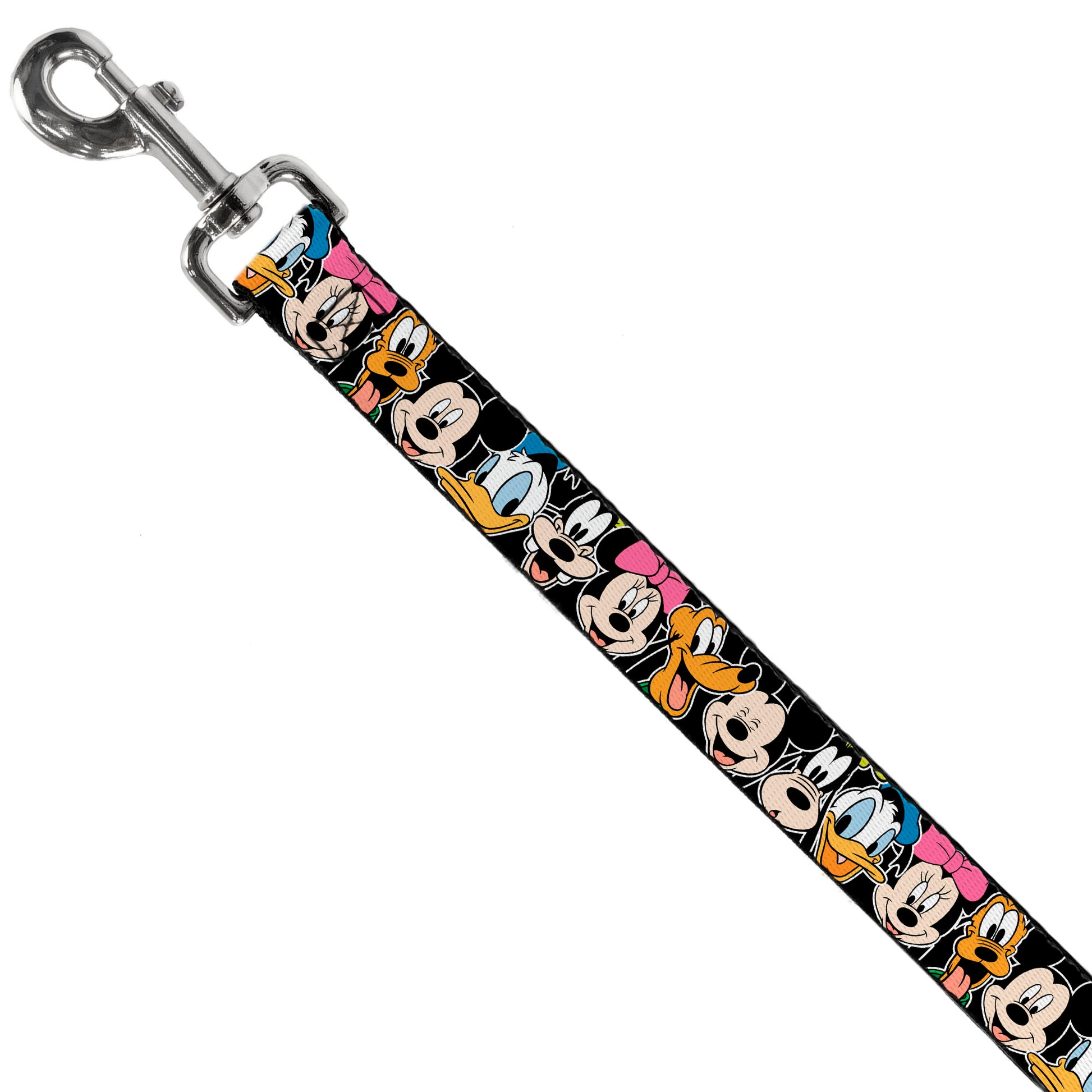 Dog Leash - Classic Disney Character Faces Black Dog Leashes Disney