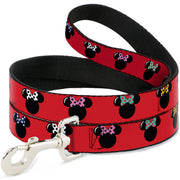 Dog Leash - Minnie Mouse Silhouette Red/Black/Polka Dot Dog Leashes Disney
