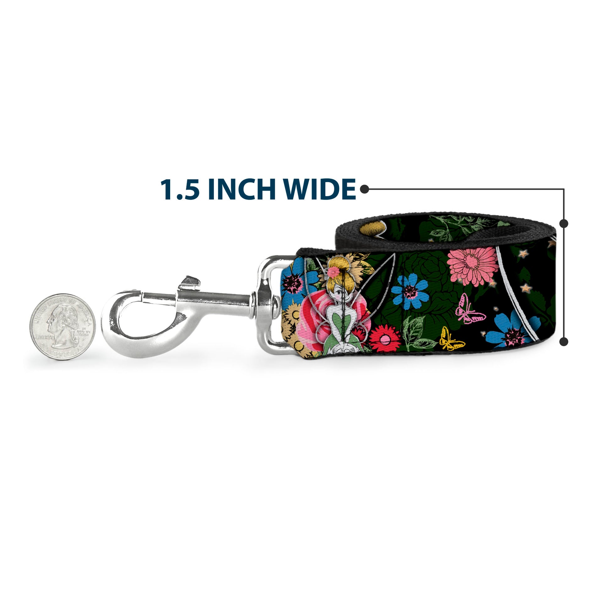 Dog Leash - Moana Hugging Pua Pose and Tropical Flora Beige Dog Leashes Disney