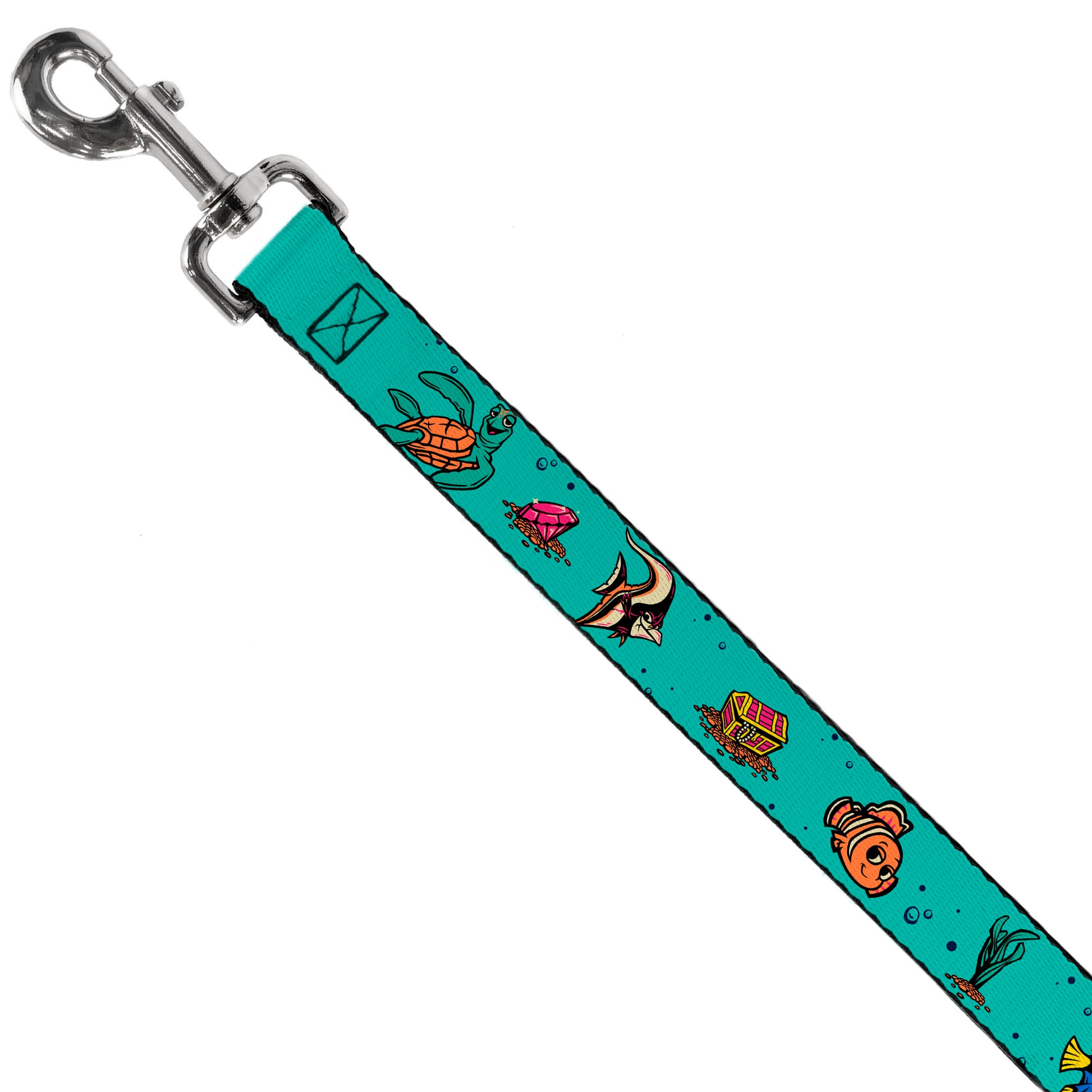 Dog Leash - Finding Nemo Fish and Under Sea Treasures Aqua Blue Dog Leashes Disney