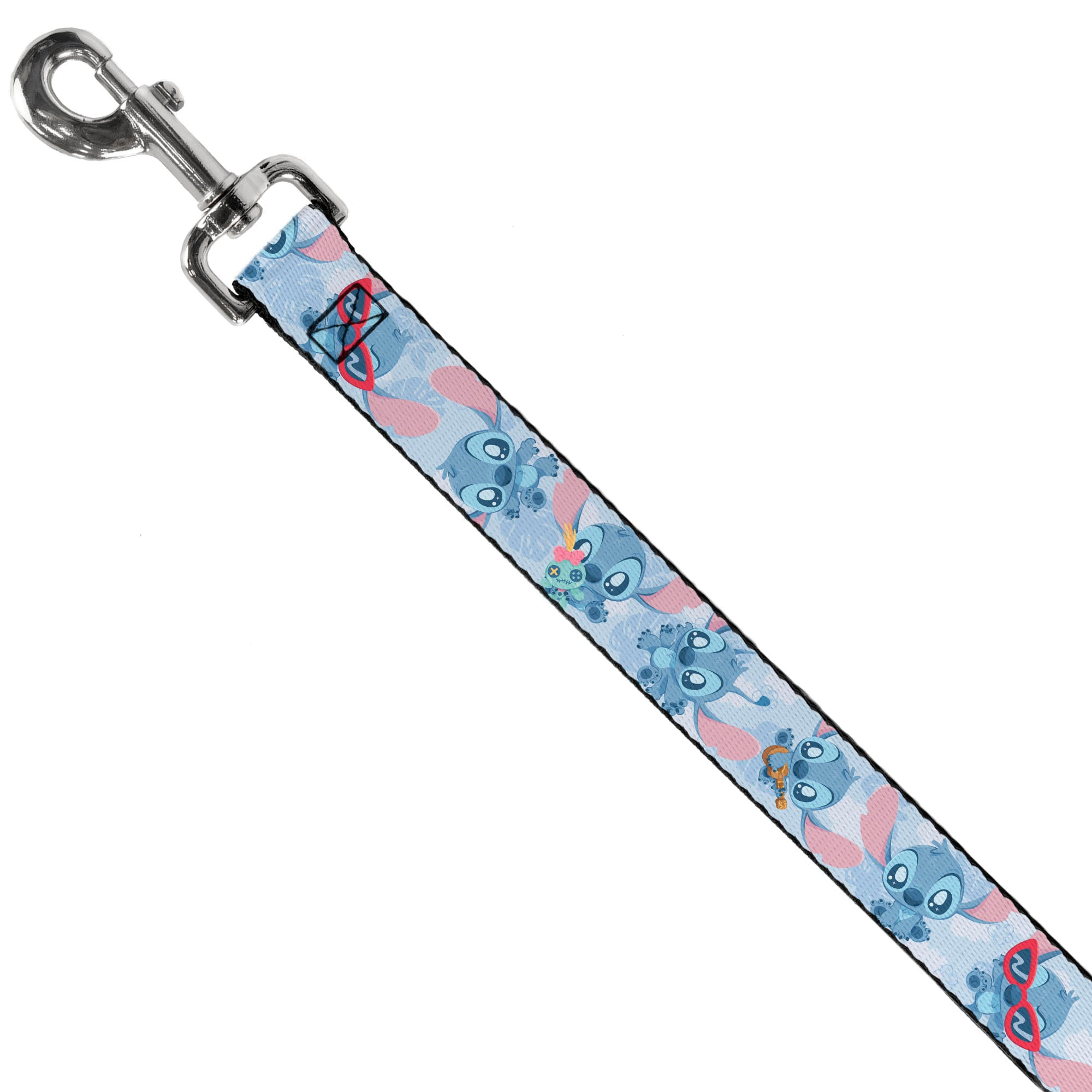 Dog Leash - Baby Stitch Poses Close-Up Baby Blue Dog Leashes Disney
