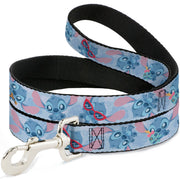 Dog Leash - Baby Stitch Poses Close-Up Baby Blue Dog Leashes Disney