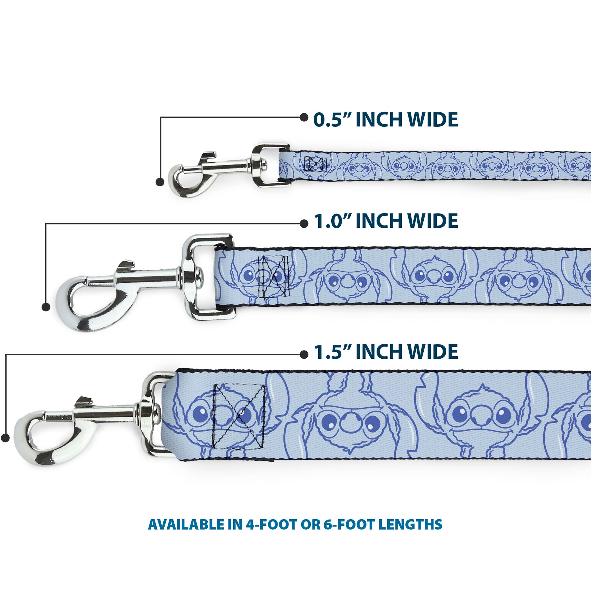 Dog Leash - Stitch Pose Flip Light Blue/Blue Dog Leashes Disney