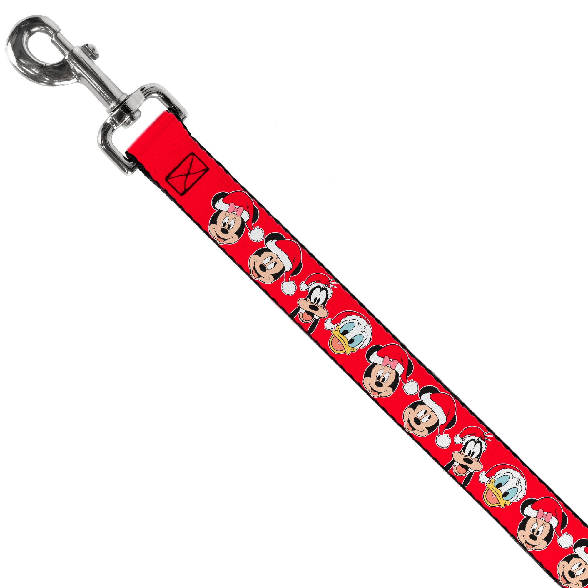 Dog Leash - Christmas Holiday Disney Santa Hat Characters Red Dog Leashes Disney