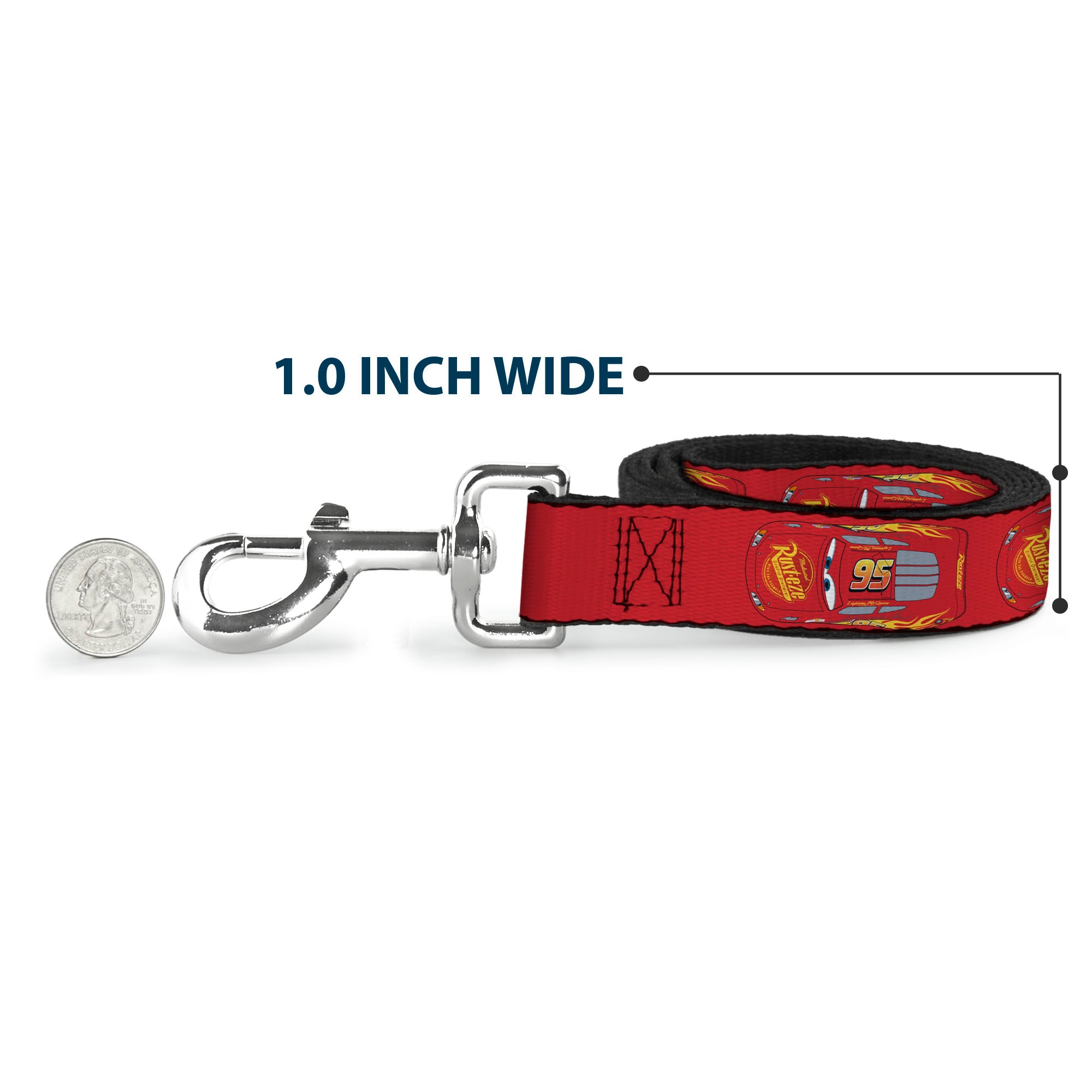Dog Leash - Cars Lightning McQueen Aerial View Red Dog Leashes Disney