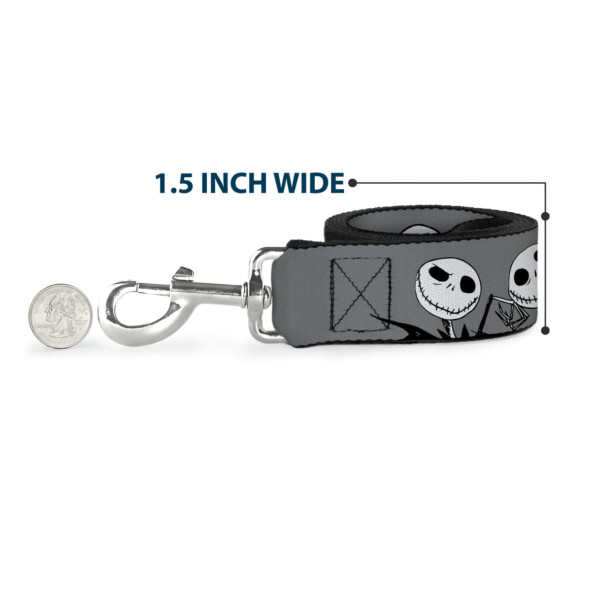 Dog Leash - The Nightmare Before Christmas Jack Three Expressions Gray Dog Leashes Disney