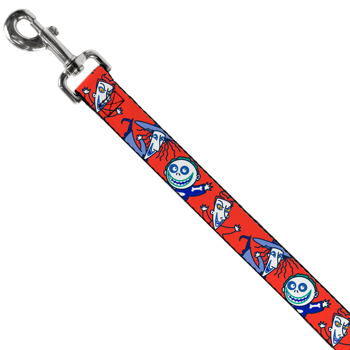 Dog Leash - The Nightmare Before Christmas Lock Stock and Barrel Group Pose Red Dog Leashes Disney