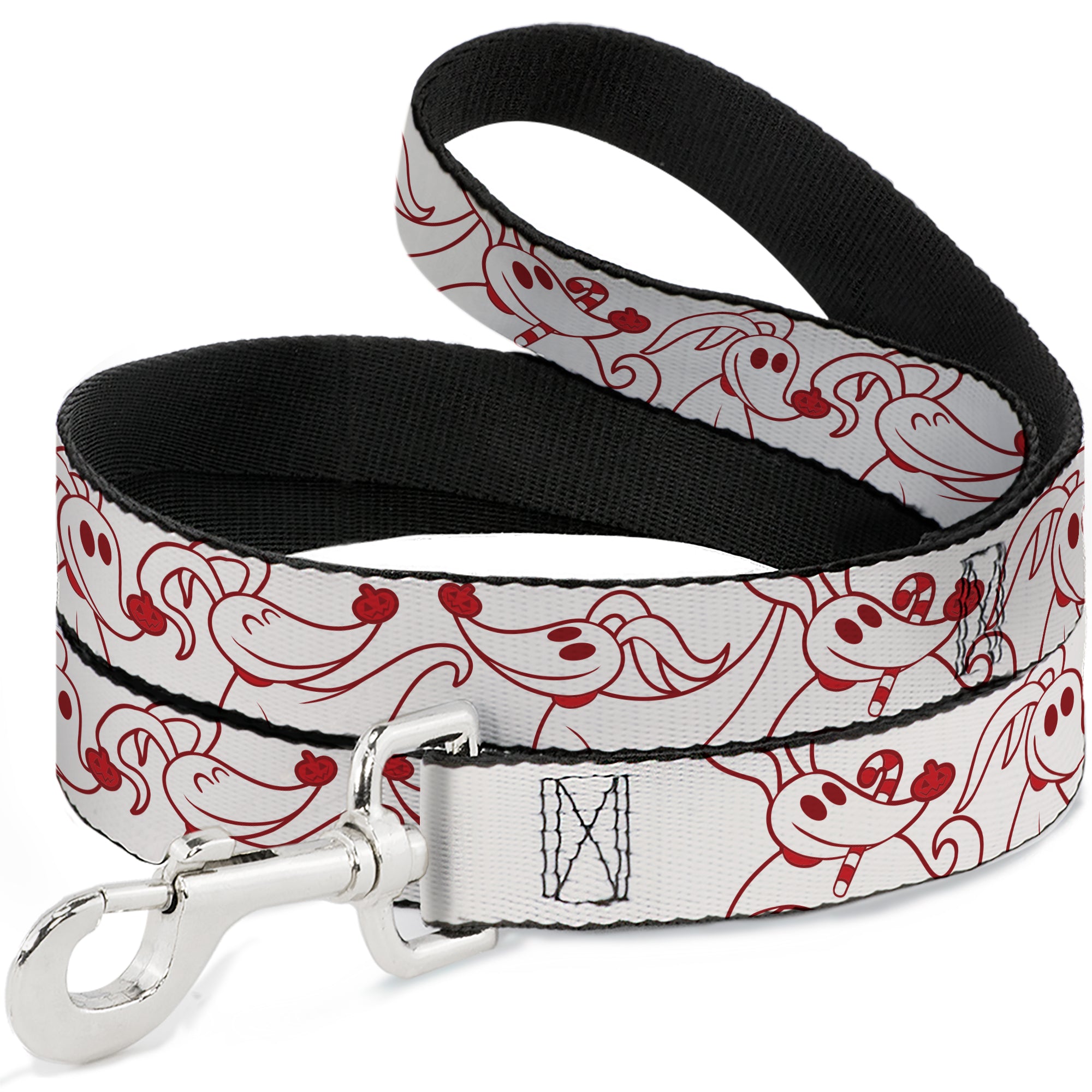 Dog Leash - The Nightmare Before Christmas Zero Candy Cane Poses White/Reds