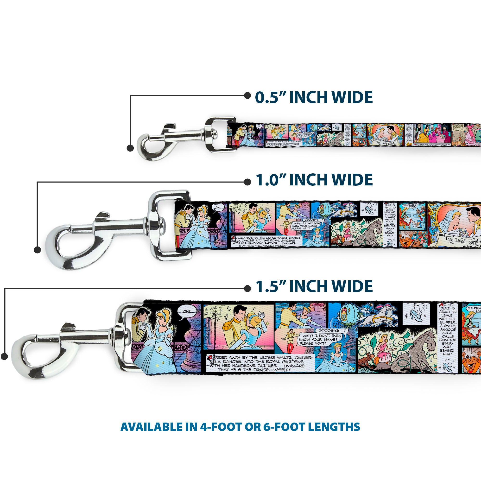 Dog Leash - Cinderella Movie Panels & Quotes Dog Leashes Disney