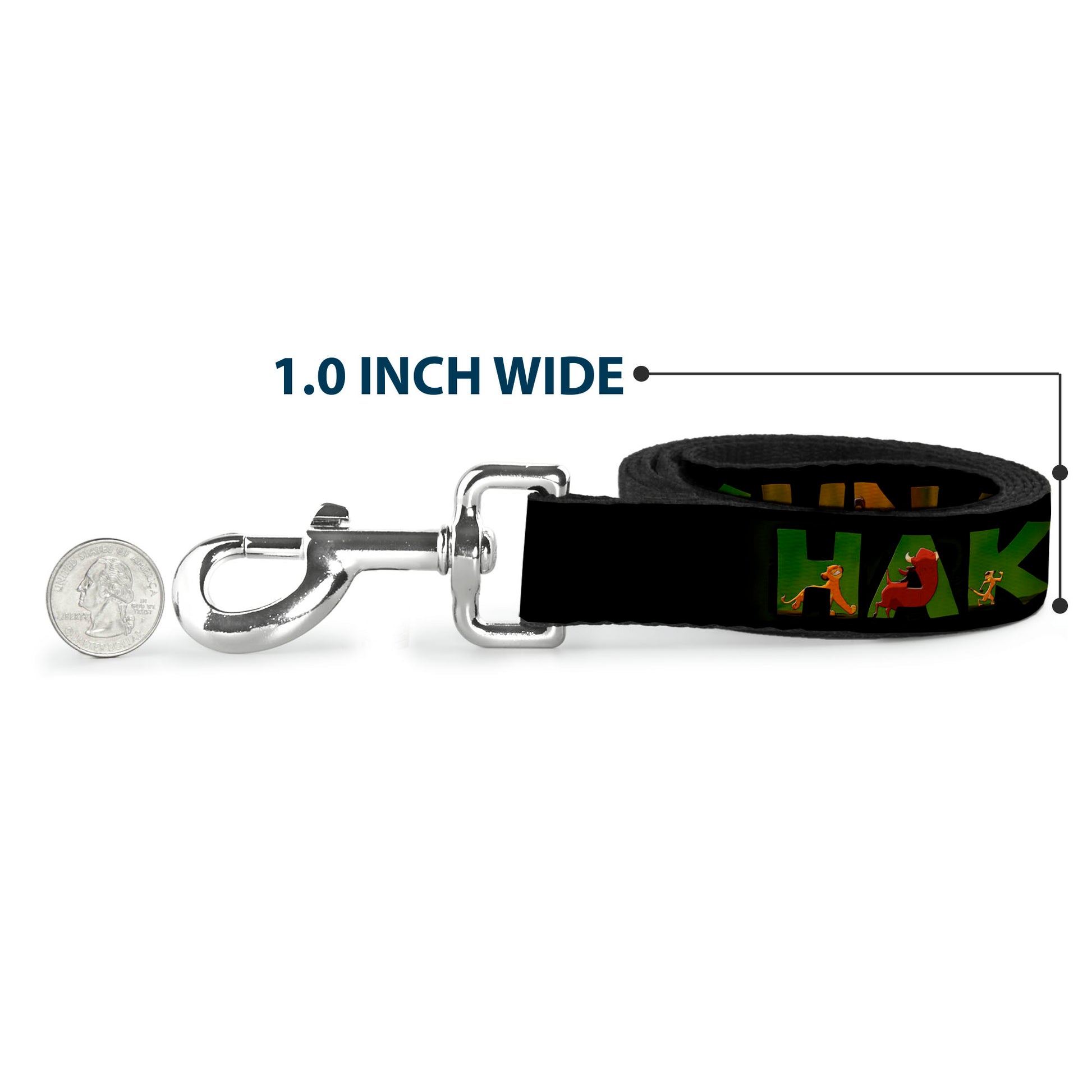 Dog Leash - HAKUNA MATATA Black/Lion King Scenes Dog Leashes Disney