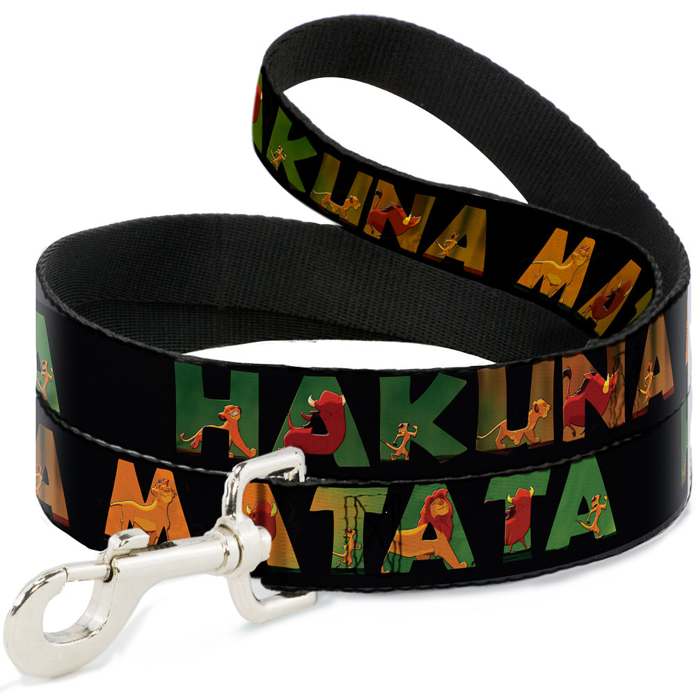 Dog Leash - HAKUNA MATATA Black/Lion King Scenes Dog Leashes Disney