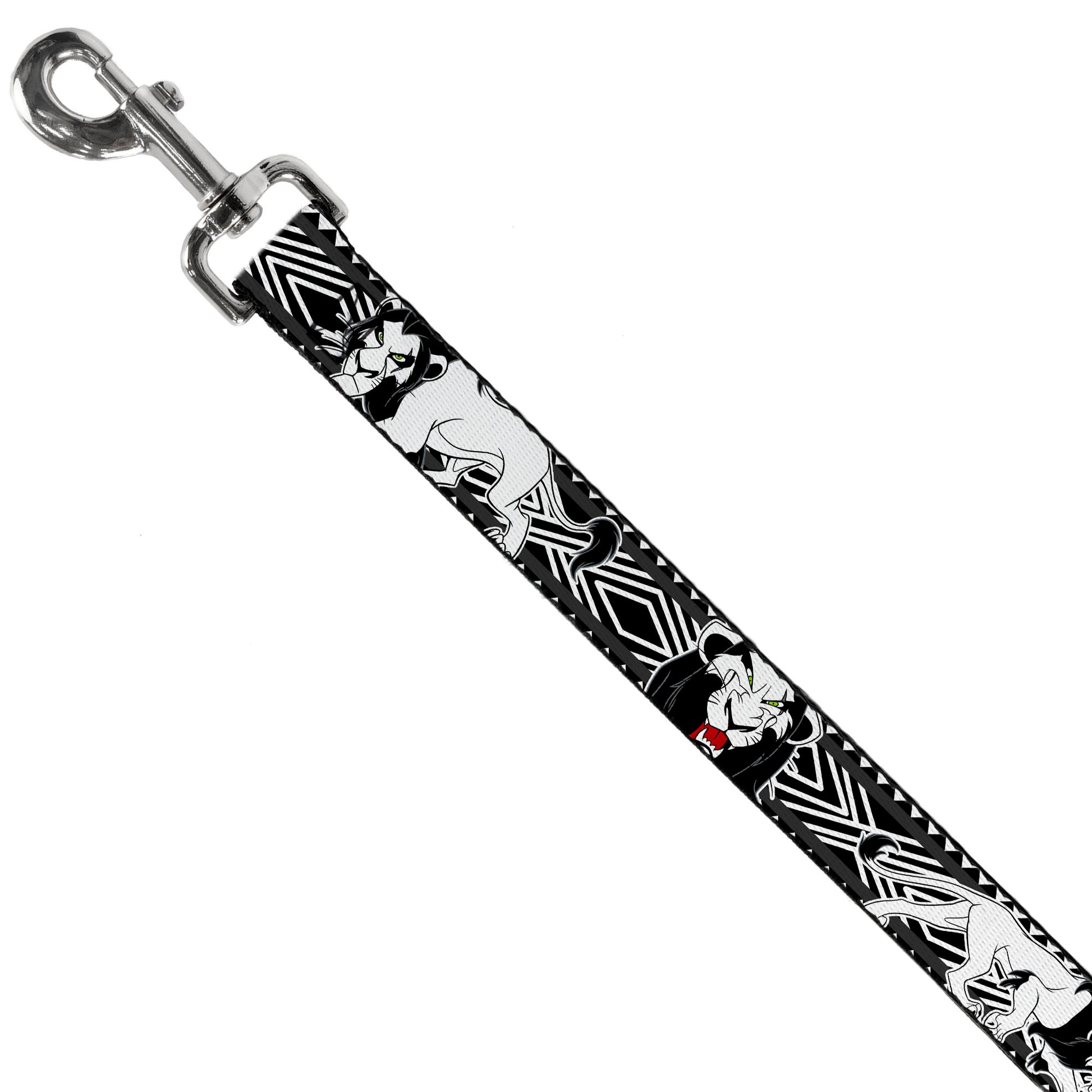 Dog Leash - Lion King Scar Poses White/Black Dog Leashes Disney