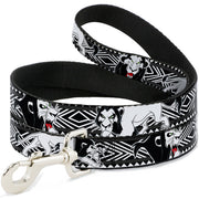 Dog Leash - Lion King Scar Poses White/Black Dog Leashes Disney