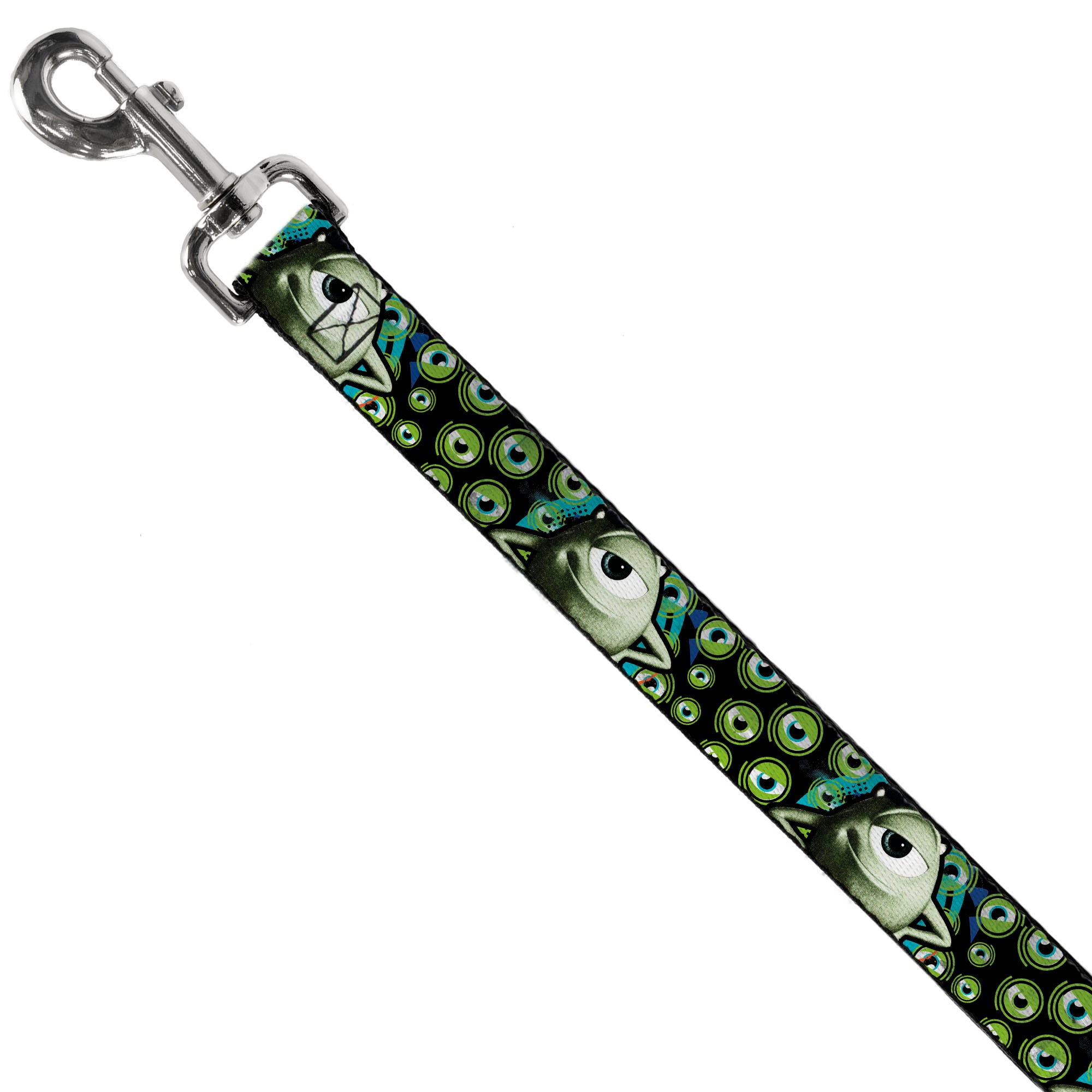 Dog Leash - Mike Poses/Eyeballs Black/Greens Dog Leashes Disney