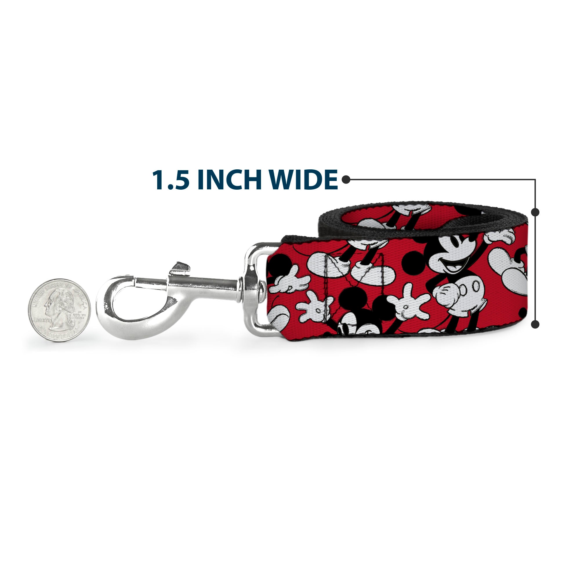 Dog Leash - Minnie Mouse Polka Dots Red/White Dog Leashes Disney