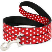 Dog Leash - Minnie Mouse Polka Dots Red/White Dog Leashes Disney