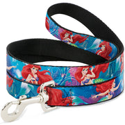 Dog Leash - Ariel Vivid Underwater Sparkle Poses/Castle Dog Leashes Disney