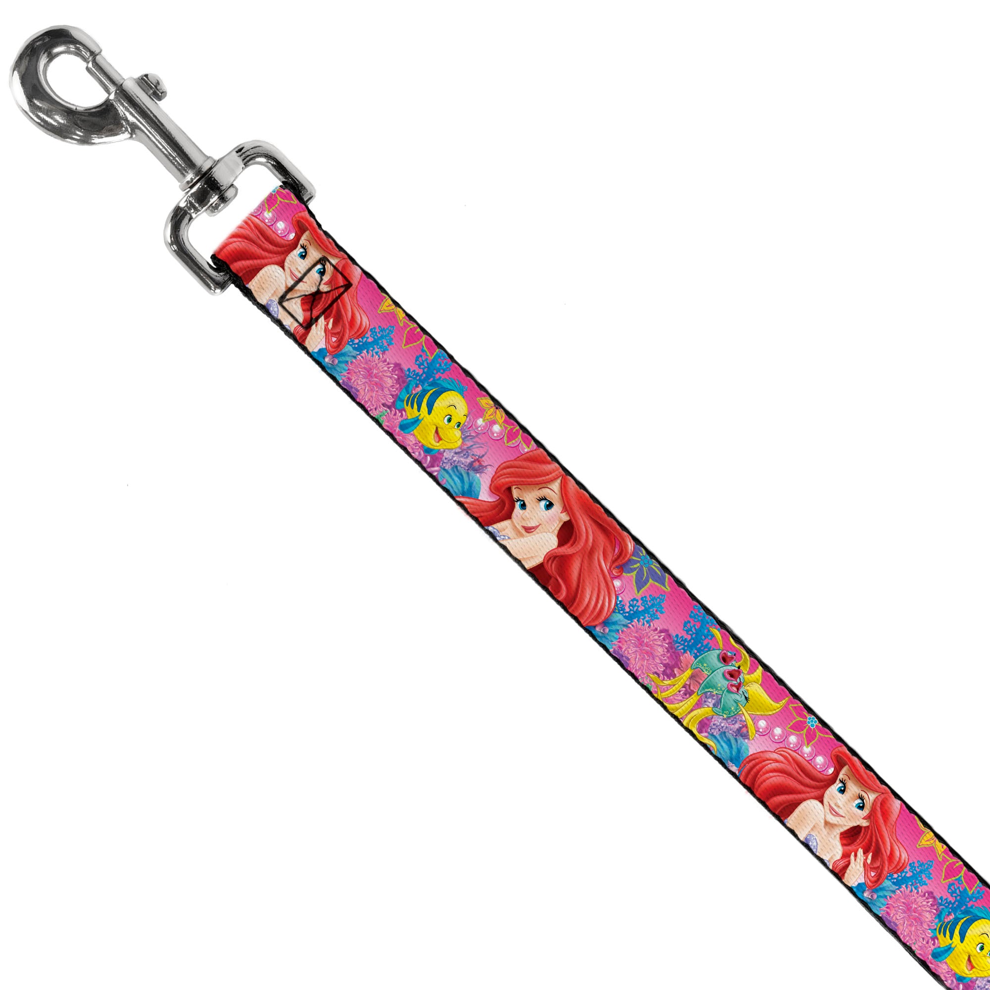 Dog Leash - Ariel/Flounder/Fish Trio Poses Pinks Dog Leashes Disney