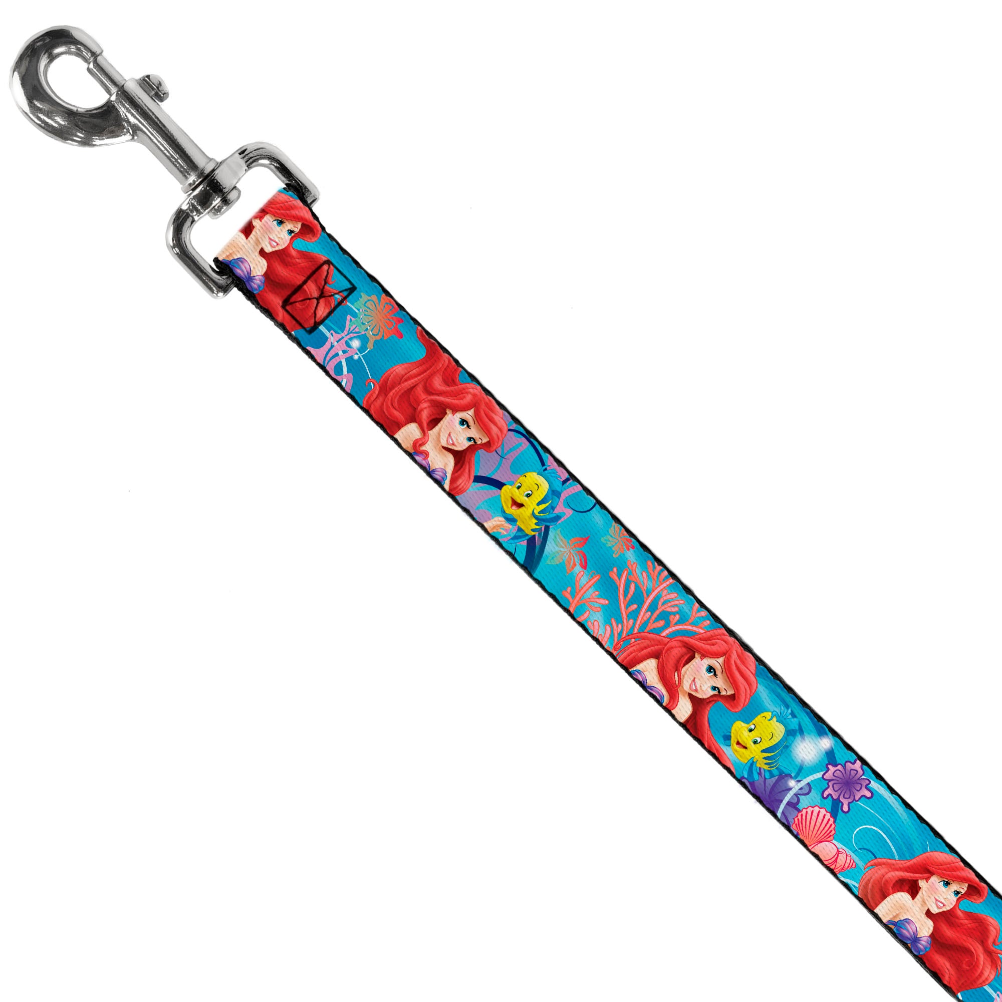 Dog Leash - Ariel & Flounder Vivid Underwater Poses Dog Leashes Disney