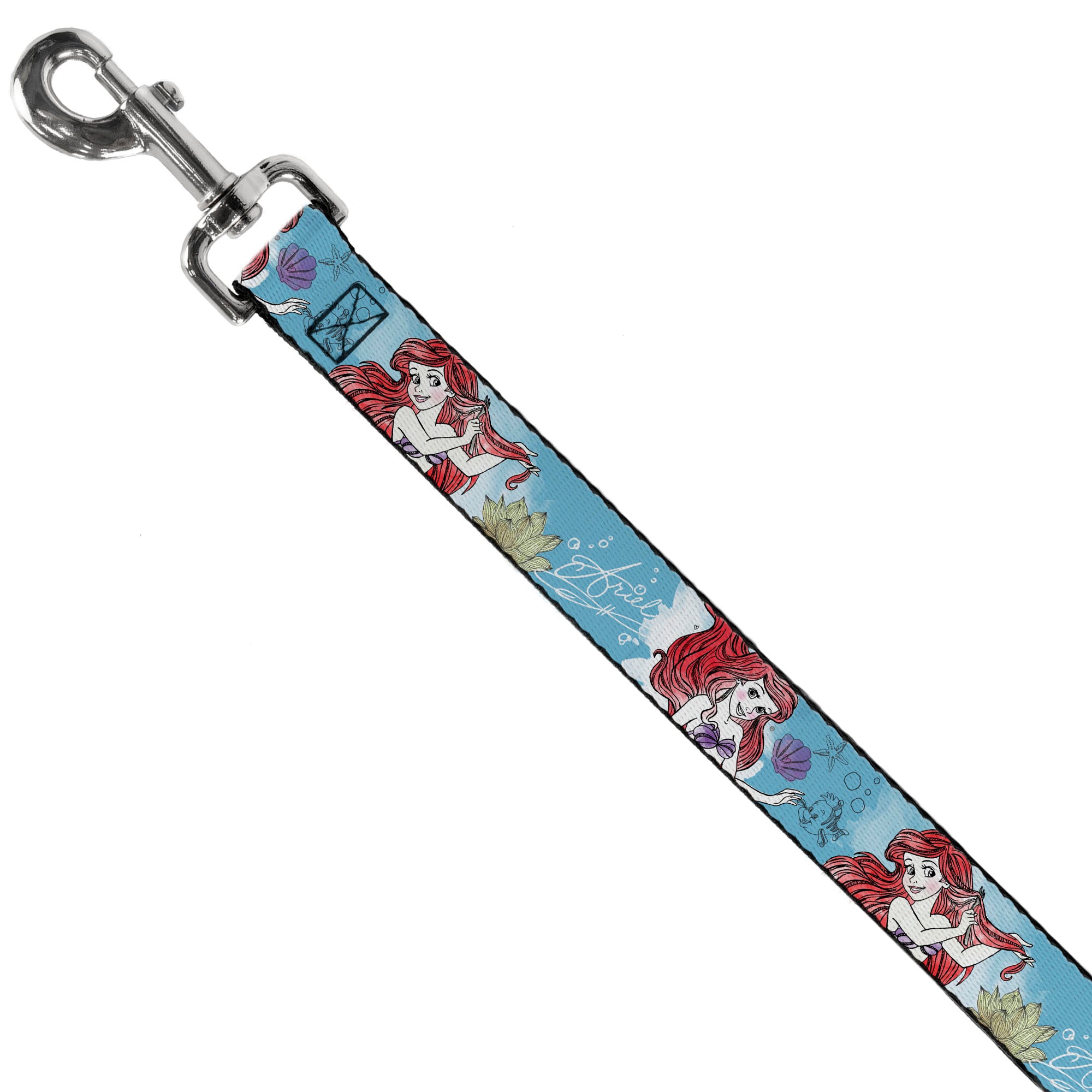 Dog Leash - ARIEL Sketch Poses Blues/Lavender Dog Leashes Disney