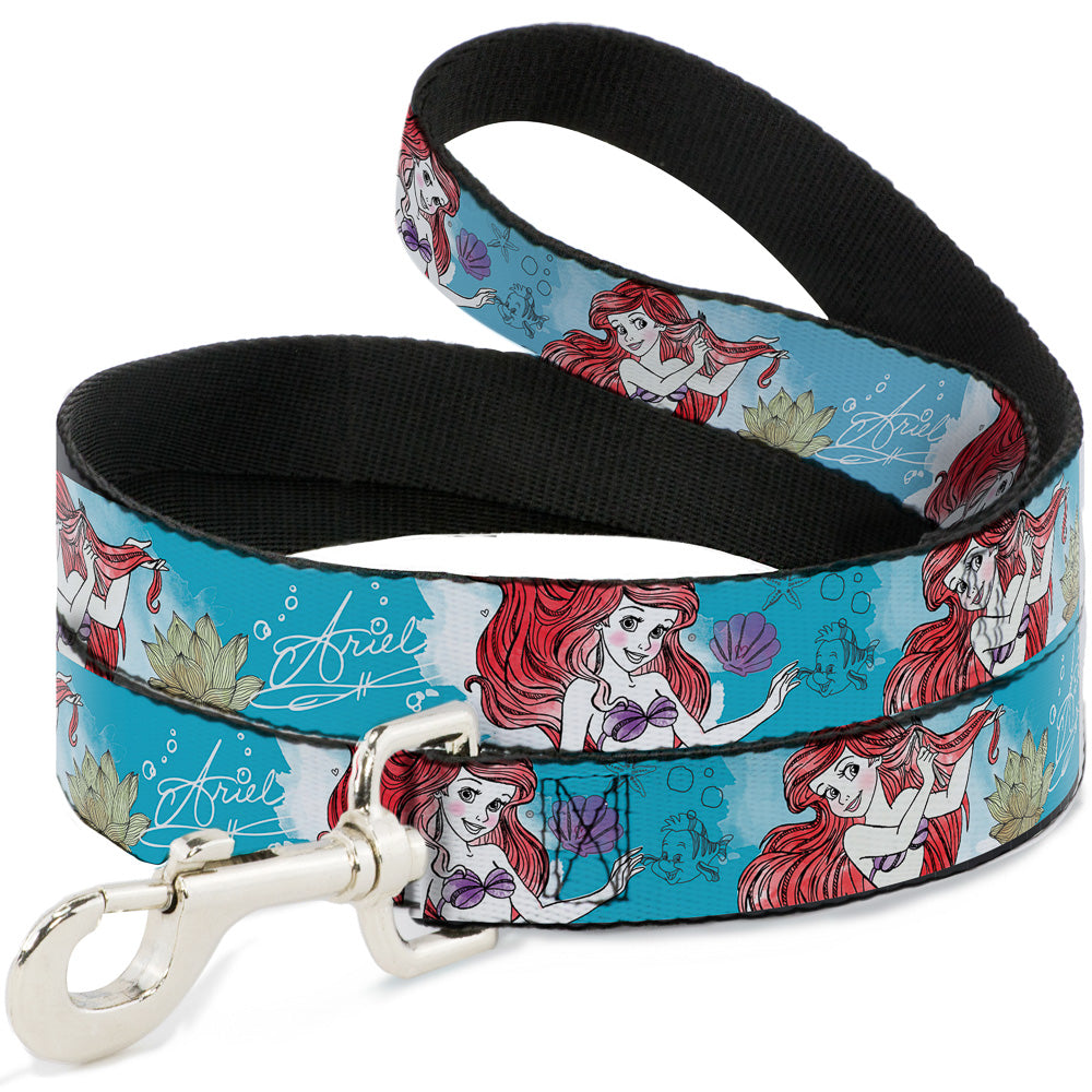Dog Leash - ARIEL Sketch Poses Blues/Lavender Dog Leashes Disney