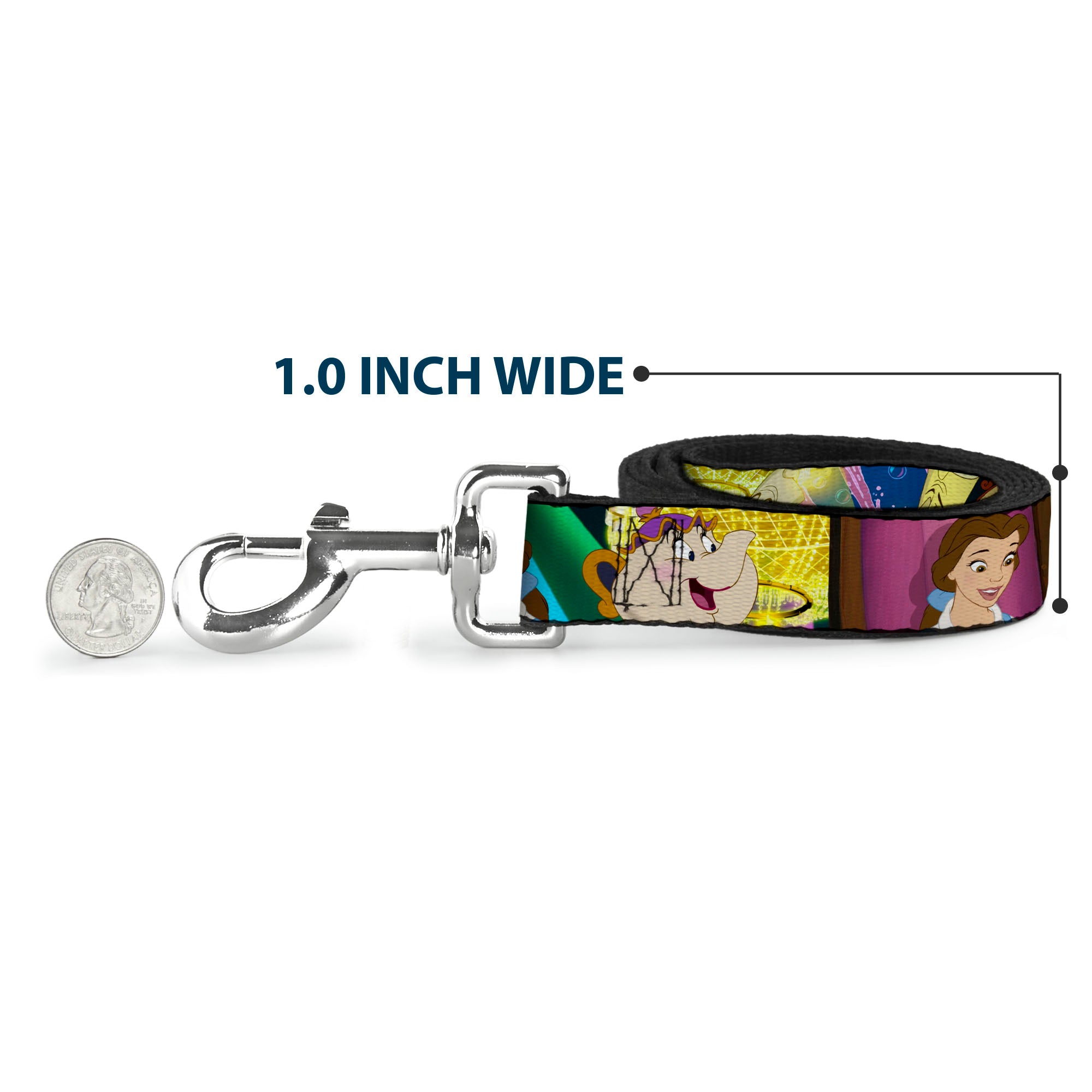 Dog Leash - Beauty & the Beast Be Our Guest Scenes Dog Leashes Disney