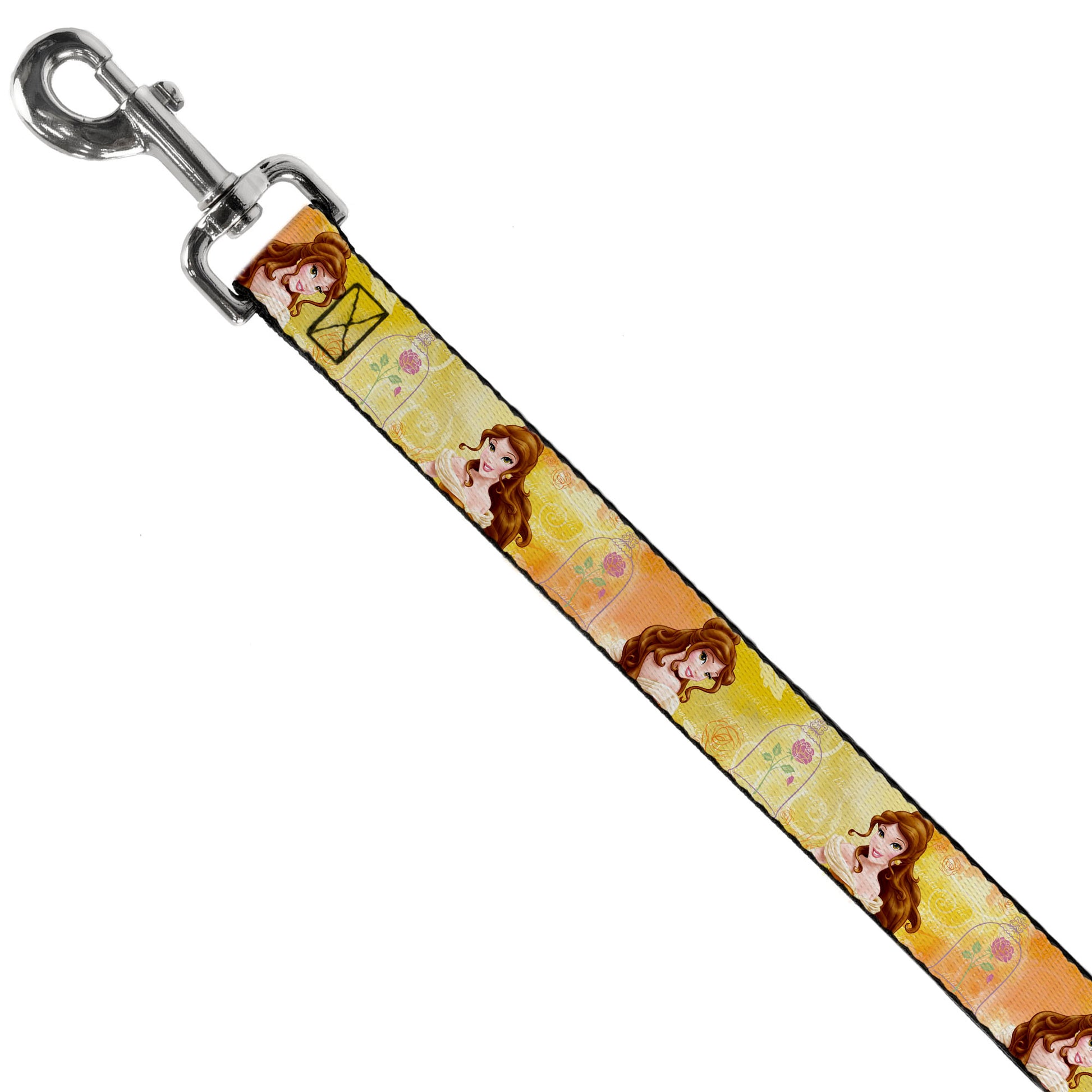 Dog Leash - Belle Poses/Enchanted Rose/Story Script Yellow/Pinks Dog Leashes Disney