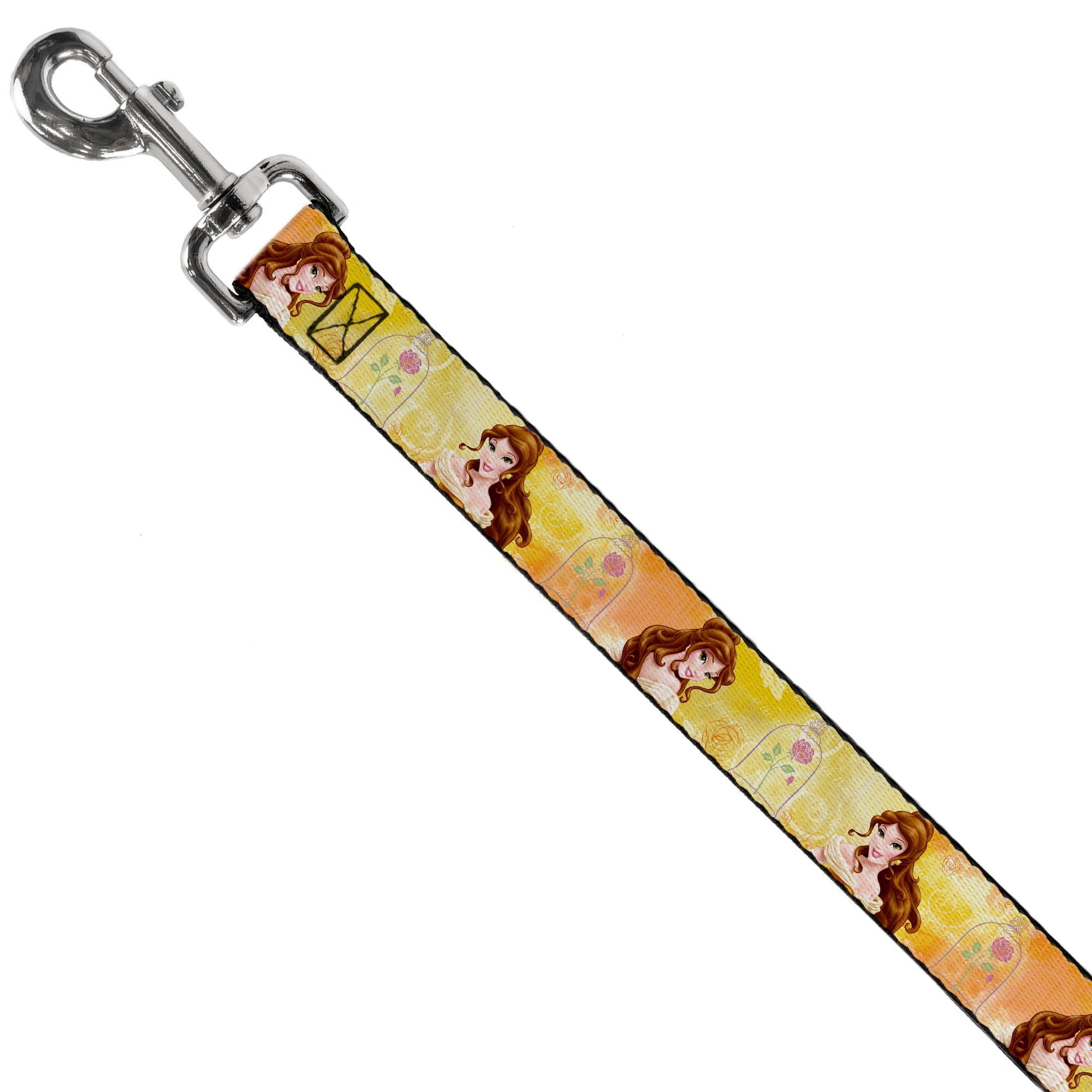 Dog Leash - Belle Poses/Enchanted Rose/Story Script Yellow/Pinks Dog Leashes Disney