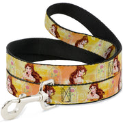 Dog Leash - Belle Poses/Enchanted Rose/Story Script Yellow/Pinks Dog Leashes Disney