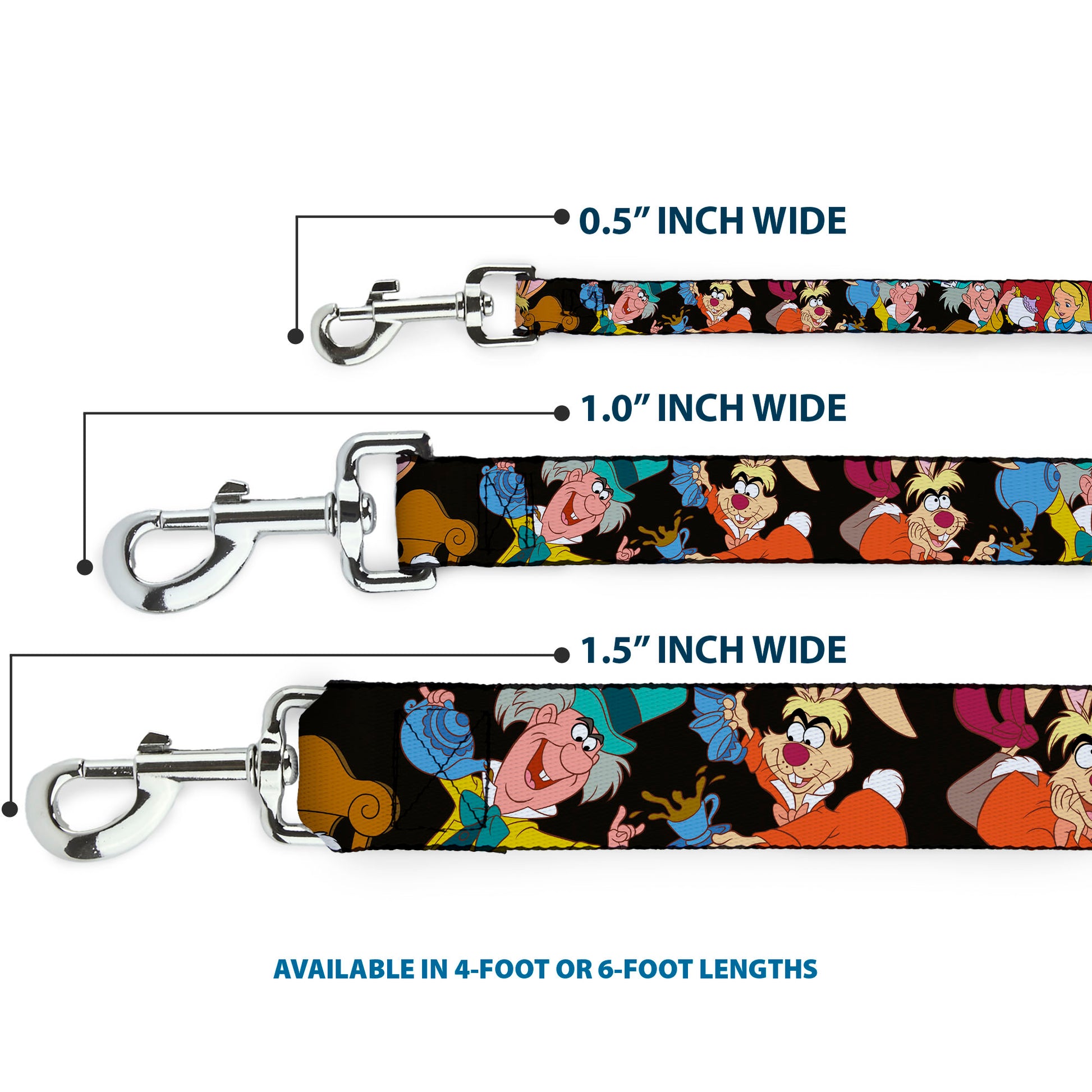 Dog Leash - Mad Hatter's Tea Party Poses Dog Leashes Disney