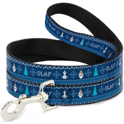 Dog Leash - Olaf/Snowflakes Stitch Blues/White Dog Leashes Disney