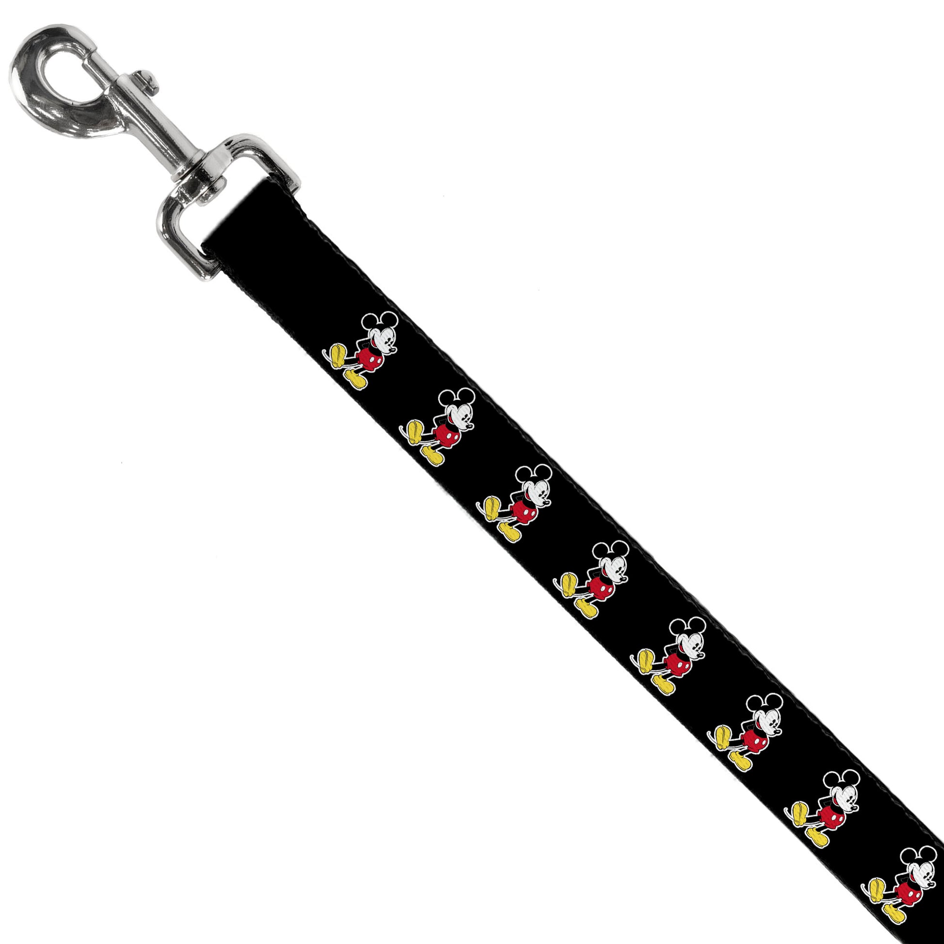 Dog Leash - Classic Mickey Mouse Pose Black Dog Leashes Disney