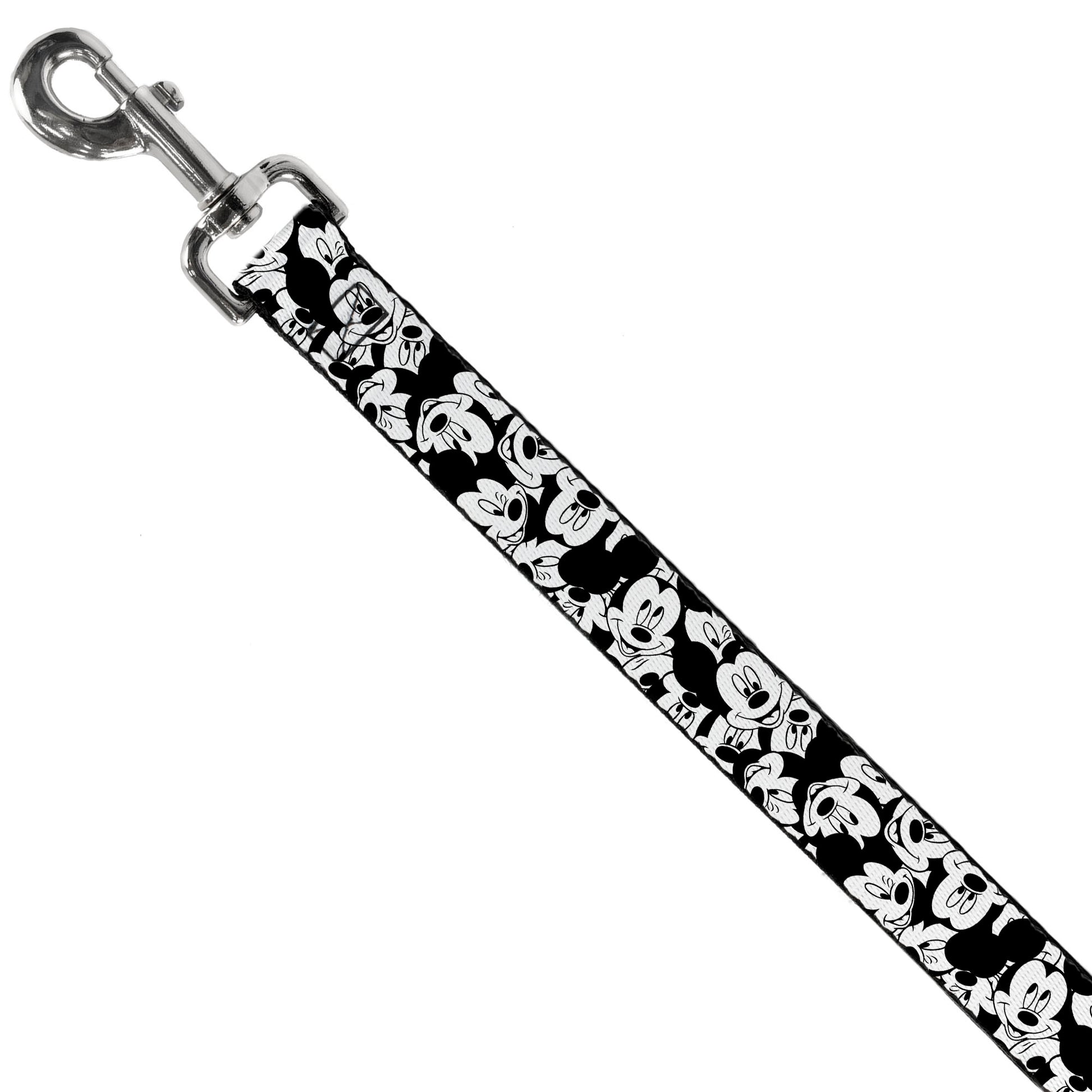 Dog Leash - Mickey Mouse Expressions Stacked White/Black Dog Leashes Disney